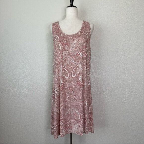 Soma Intimates Pink Paisley Sleeveless Sleepwear Dress - Picture 1 of 12